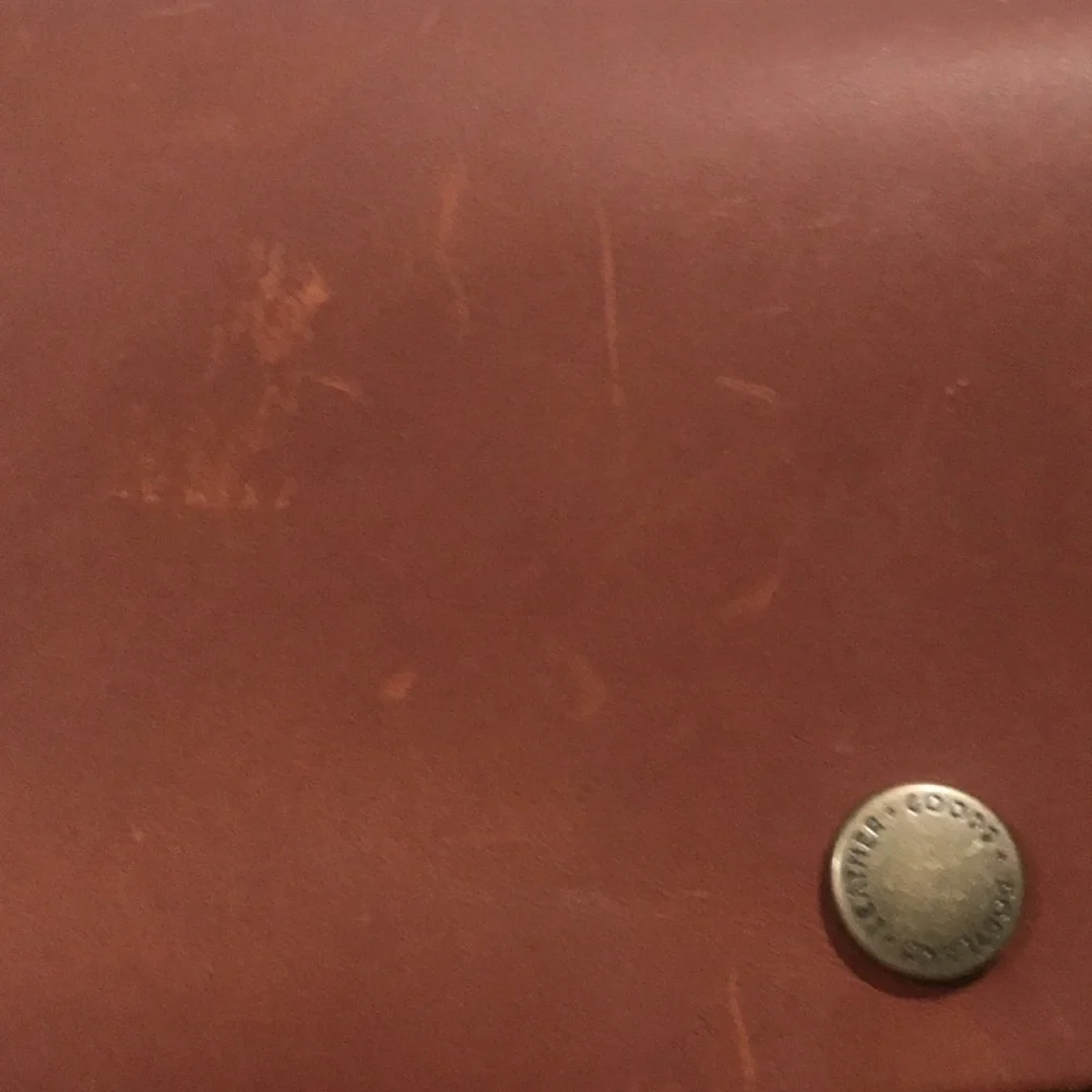 Portland leather goods wallet Raul leather NWOT Brown  4.5 H 7.5 W
